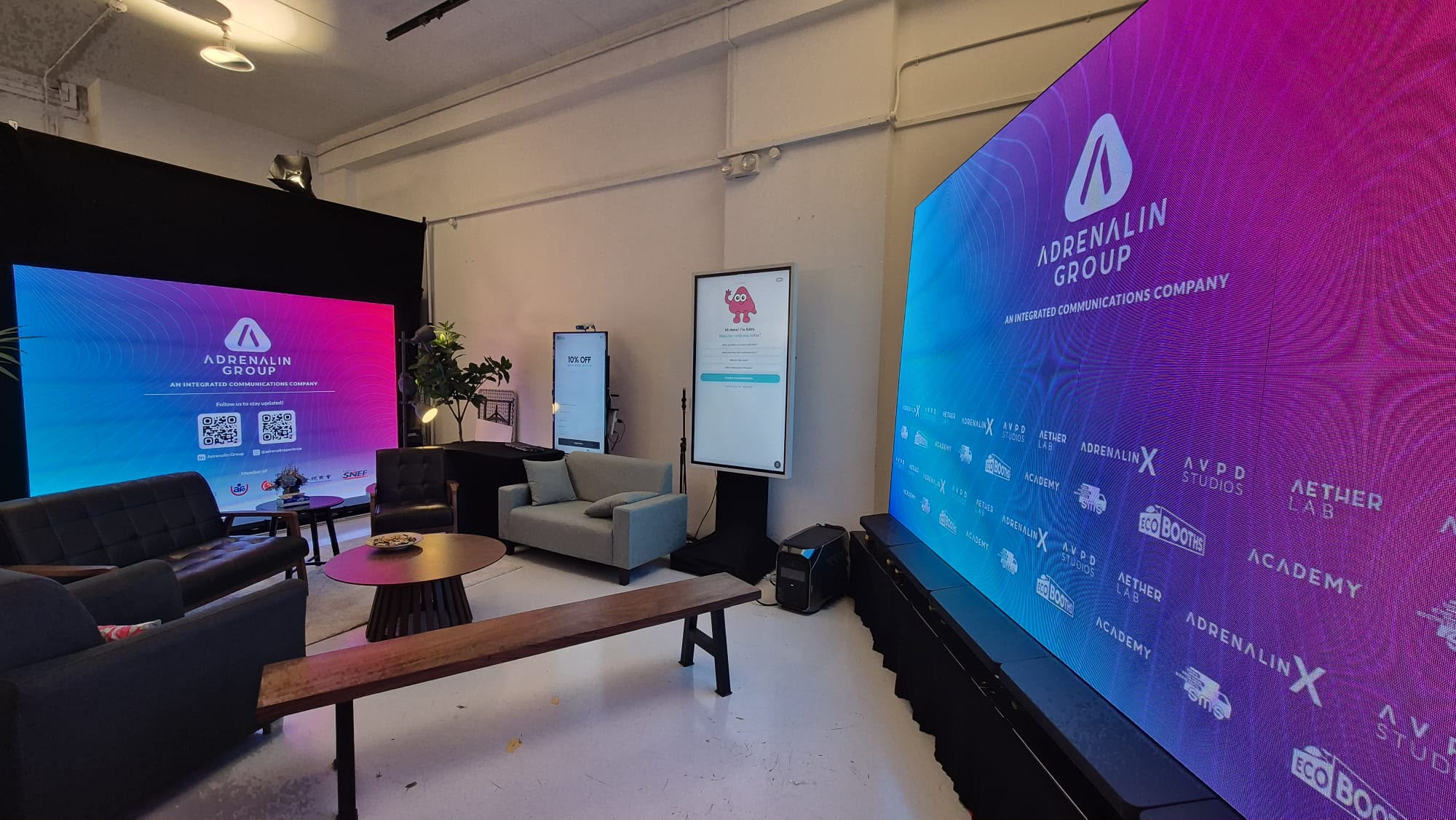 Adrenalin Group display booth setup